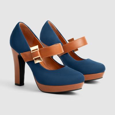 Scarpe Mary Jane con Plateau da Donna Scarpe di Lusso Sandali alla Moda con Tacco Spesso Scarpe Eleganti con Tacco a Spillo da Donna Calzature Chunky