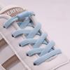 New 1Pair/3Pair Metal Lock Shoe Laces for Sneakers Elastic Stretch No Tie Shoelaces Casual Shoes Running Shoes