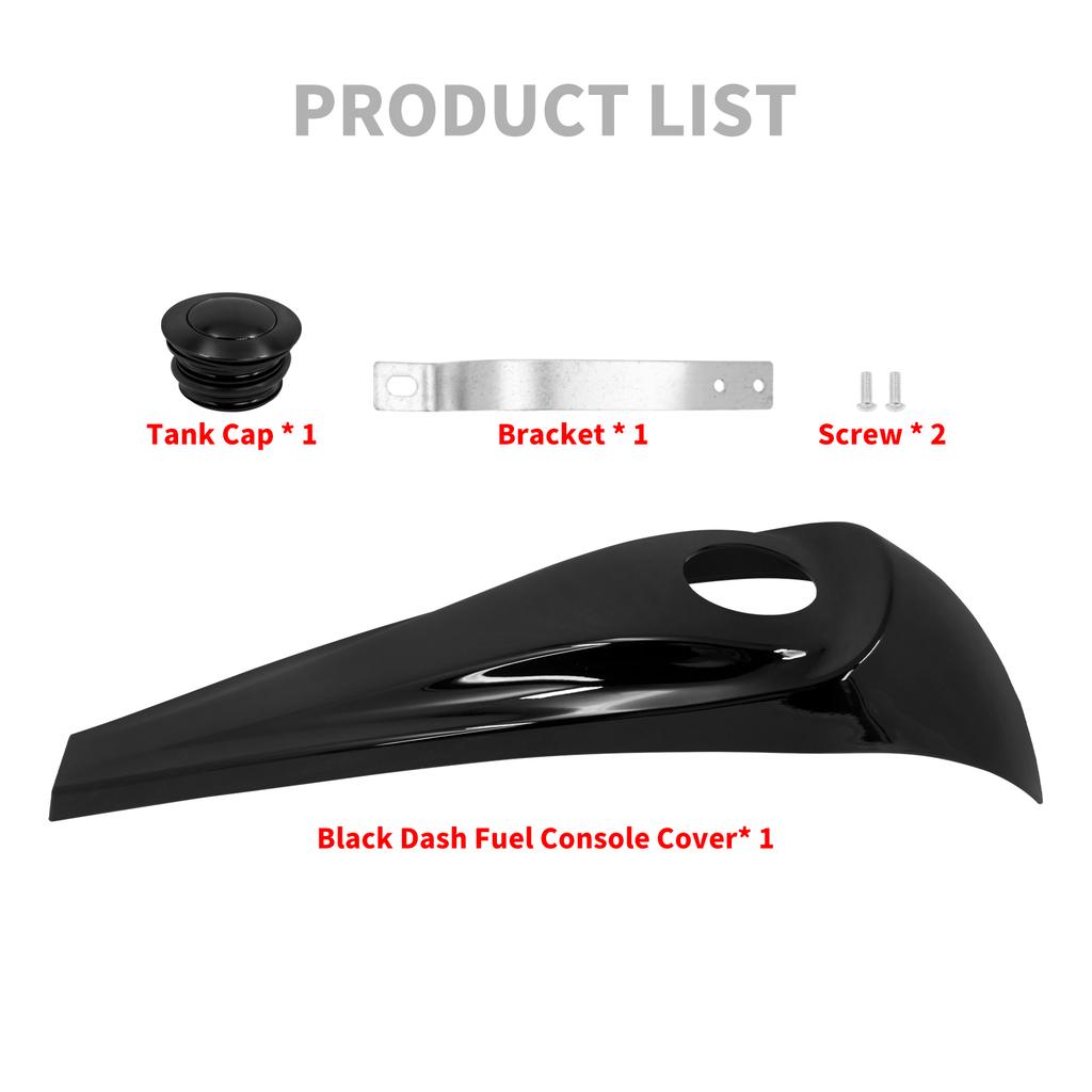 Motorcycle Dash Fuel Tank Console Trim Oil Gas Tank Cover Cap For Harley Touring Road Electra Street Glide Ultra CVO 2008-2023