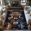 Harley-davidson Motorcycles Personalized Name Floor Mat Suitable for Dormitory Balcony Entryway Foyer Anti-slip Rug Office Home Decor