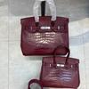 Geantă platinum cu model crocodil transfrontalier 20/25/30 cm Modă europeană și americană geantă tote portabilă cu model piatră en-gros