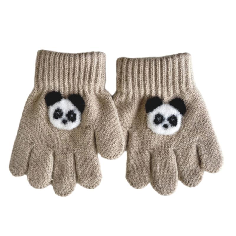 1 Pair Cartoon Kids Gloves Soft & Breathable Knitted Fabric for Boys Girls 3-6T Winter Outdoor Play Mittens Warm