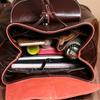 Genuine Waxed Leather Drawstring Women Backpacks Flap Ladies Travel Bag Stylish Korean Girl's School Bags