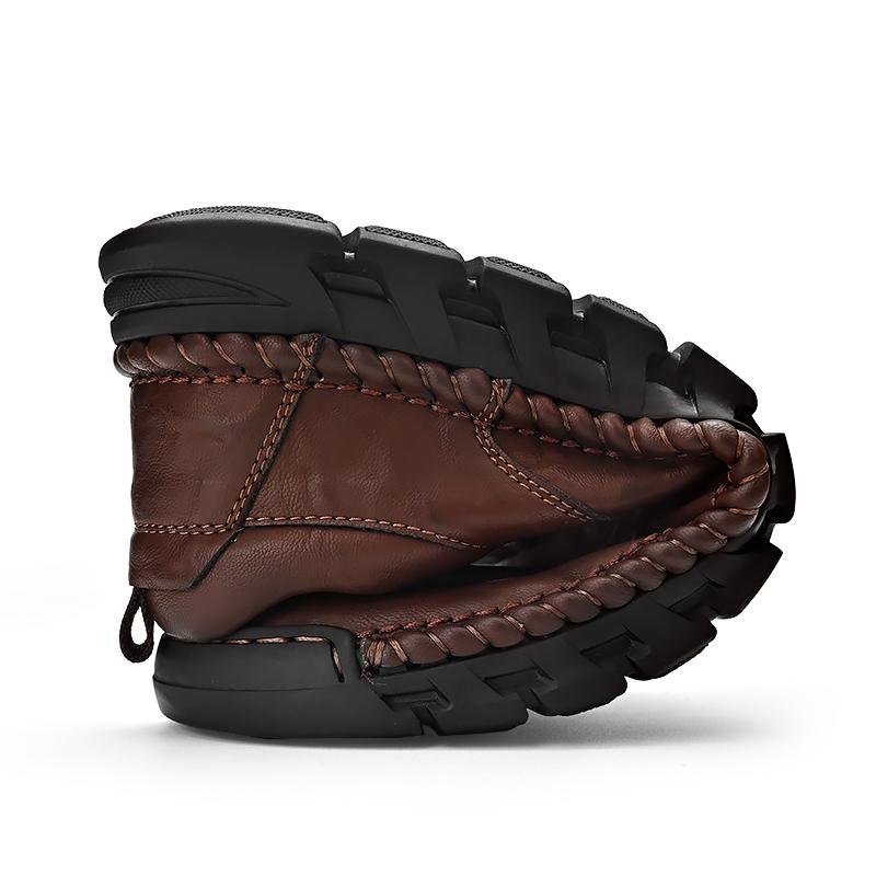 Classic Handmade Casual Leather Shoes Men Loafers Comfortable Moccasins Men Flats Shoes Genuine Leather Men Shoes