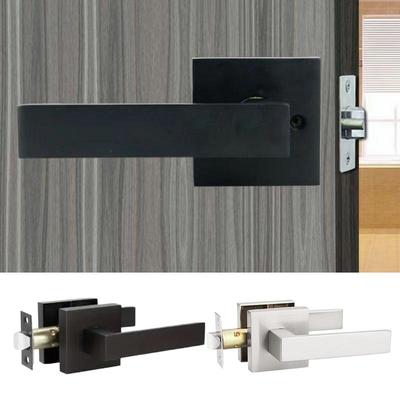 Matte Black Door Handle Door Locks Door Levers For Passage Heavy Duty Door Locks Reversible Flat Levers Privacy Door Levers