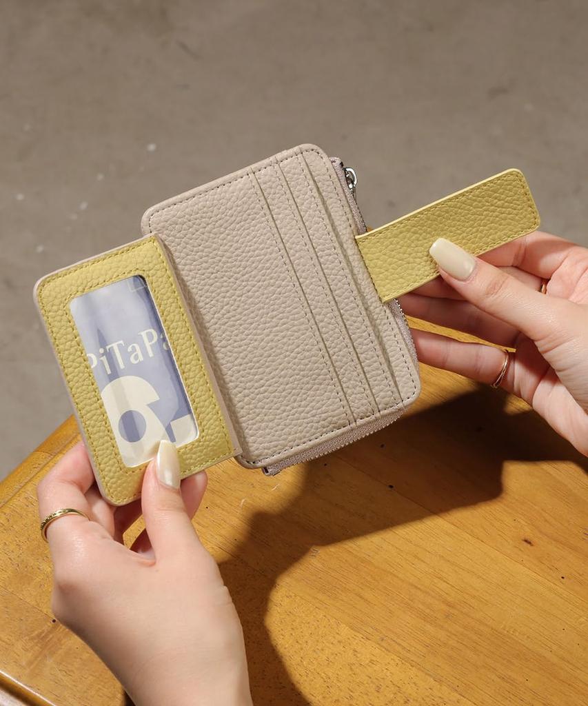 Altro Rose Black Fragment Case with Coin Purse, IC Card Case, Bifold, Women's, Bill Holder, Synthetic Leather, Simple, Pass Case, Elegant, Cute,