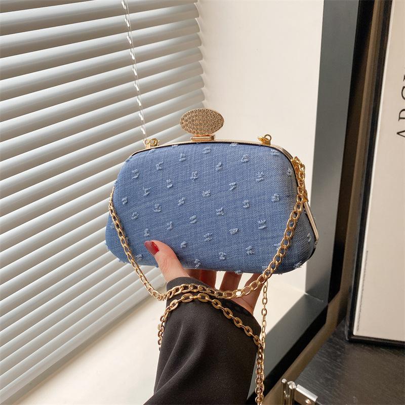 Light Luxury Clip, Personalized Shoulder Messenger Bag, Fashionable, Simple and Simple, High-texture Chain Bag for Women