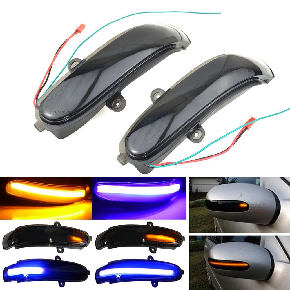 2dílné LED dynamické sekvenční směrové světlo na boční zrcátko pro Mercedes Benz C Class W203 S203 CL203 2001-2007