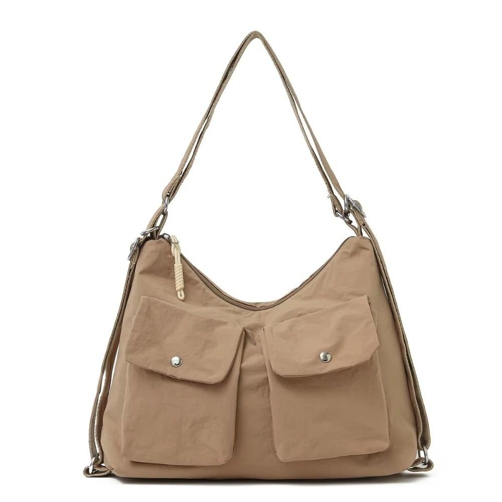 

Многокарманная нейлоновая сумка кроссбоди Harajuku, холщовый рюкзак, простая мужская сумка через плечо, для студентов хаки