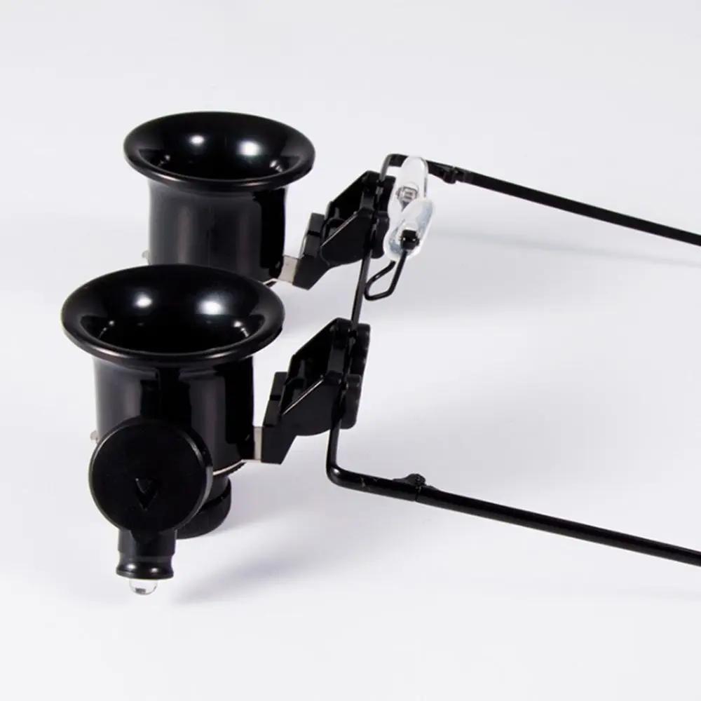 Head Mounted Professional With LED Lights Watch Repair Jeweler Inspect Tool 20X Magnifier Double Eye Glasses Type