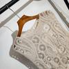 Knitted Irregular Crochet Hollow Out Vest Cardigan Summer Sleeveless Design Niche Tank Top