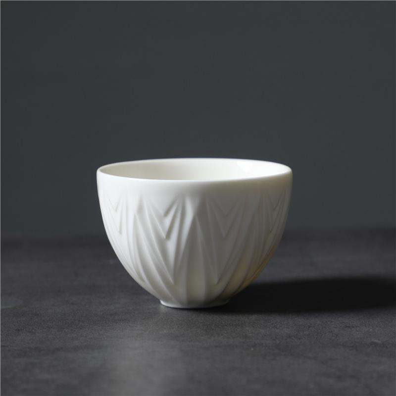 Retro Ceramic Cup Coarse Pottery Teacup Kung Fu Tea Set Small Cup Nordic Style Simple Ceramic Master Cup