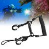 Steel Wire Camera Diving   Waterproof Case Safe Quick Release Connection Hanging Buckle Spring Rope Anti Lost Strap(Black )