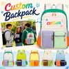 Customizable Kids Backpack - Large Capacity Printed Pattern School Travel Backpack for Boys and Girls