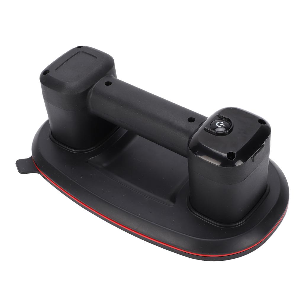 Electric Vacuum Suction Cup LCD Display Dual Motor Cordless Glass Lifter 660lb 300kg Suction Force Black