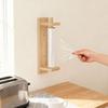 Holz Küchenrollenhalter Kreativer Multifunktions-Rollenpapieraufhänger Einfacher an der Wand montierbarer Frischhaltefolien-Organizer Küche