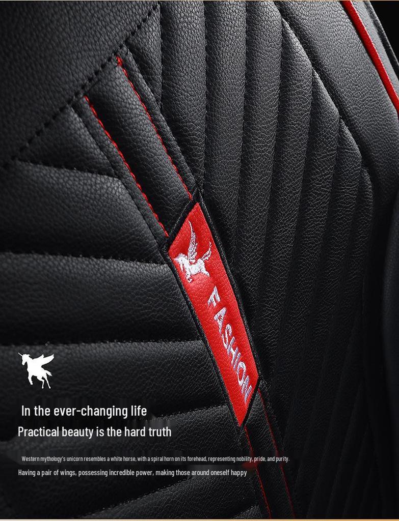 Universal Four-Season Sporty Microfiber Leather Car Seat Cover