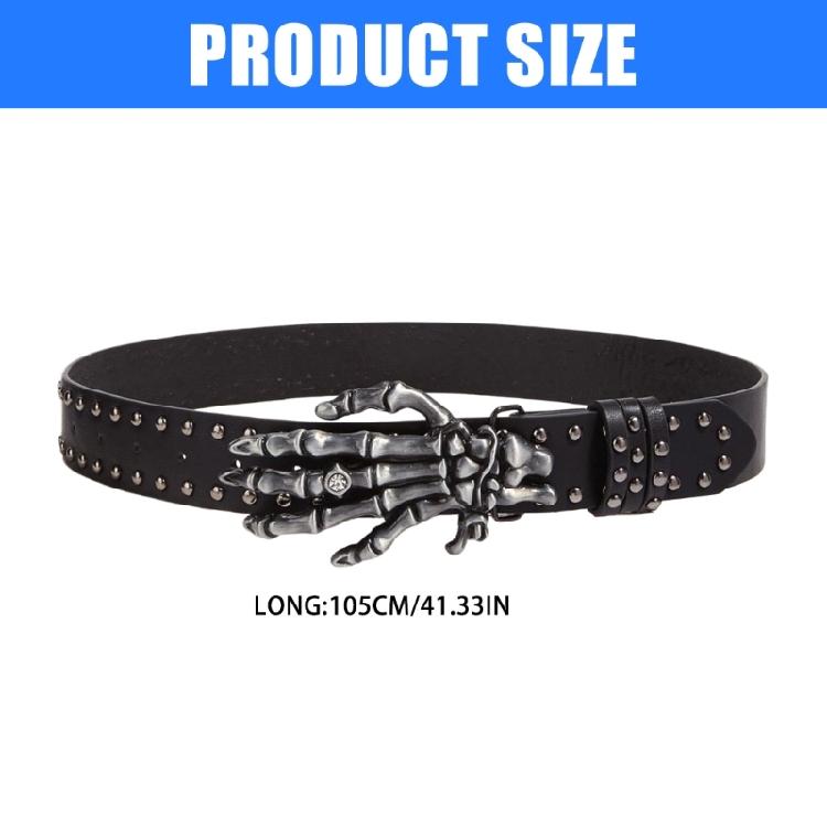 Subcultures Devil Claw Buckle Belt for Women Men Punk PU Belt 2000s Waiststrap for Daily Use Western Rock Styles Waistband