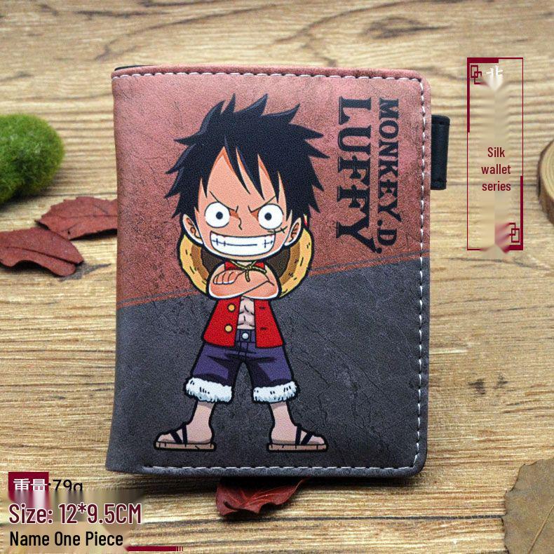 Portmonetka na monety i etui na karty zapinane na zamek błyskawiczny z motywem One Piece