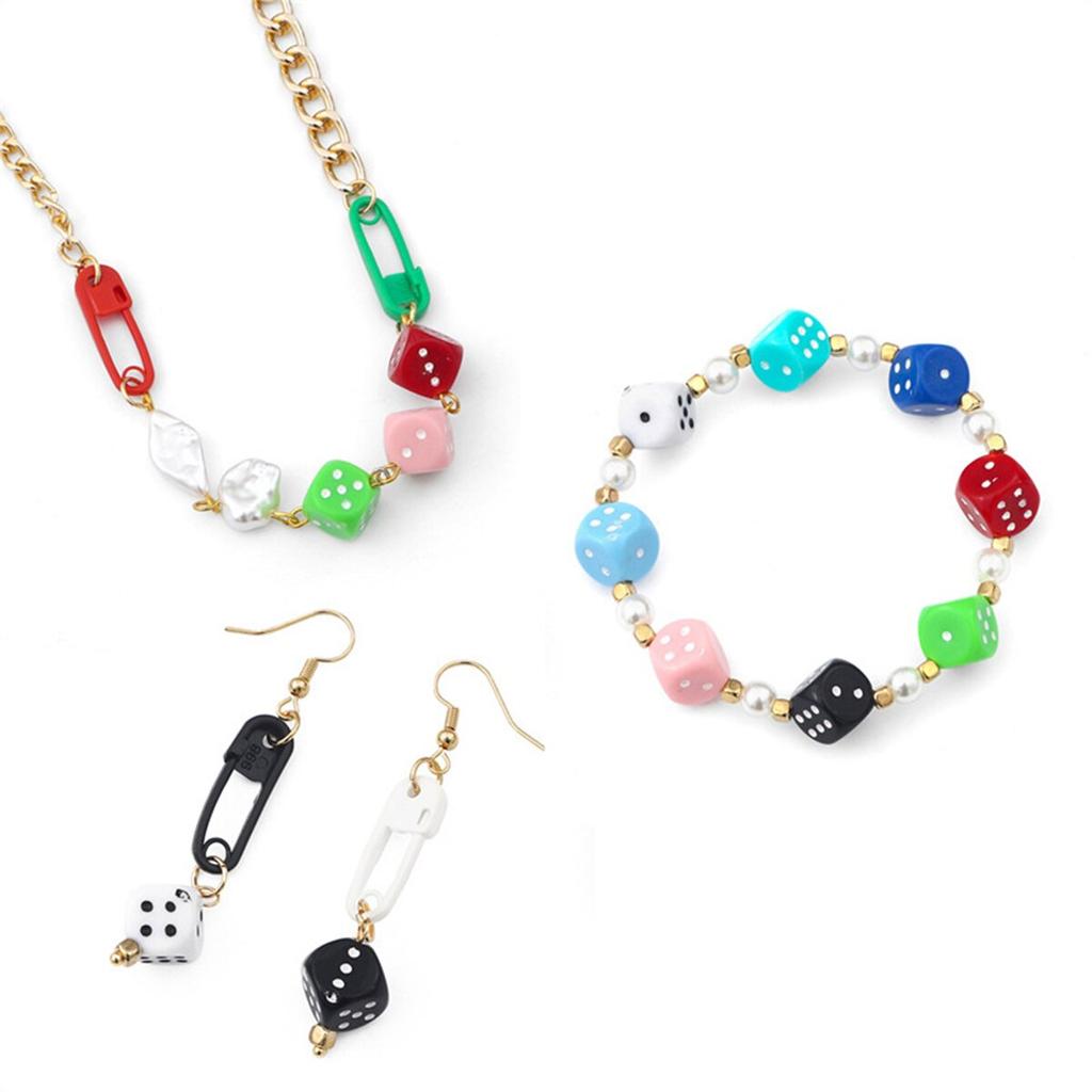 Akryl Firkantede Terningperler DIY 8mm Mellomleggsperler Tilbehør 30 stk Smykkefremstilling Armbånd Halskjede