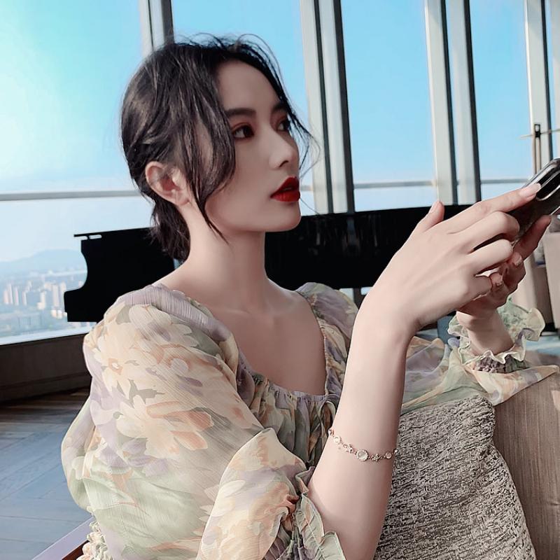 Luxury Plated Opal Star Bracelet Female Ins Student Bracelet Fashion Style Bracelet For Girl