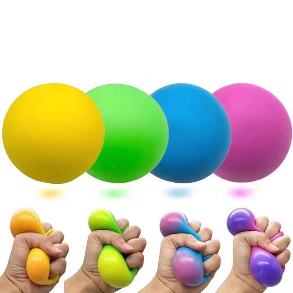 Ball Squeeze Toy Super Soft Tpr Colorful Ball Quick Rebound Pinch Toy Relieve Stress Ball Squishes Decompression Toy Kids Gift