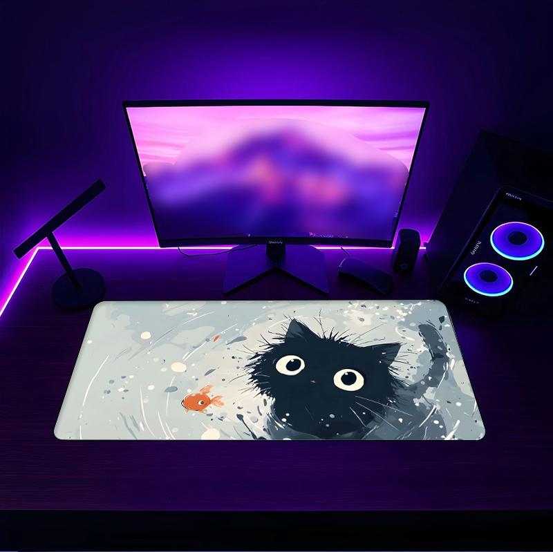 Cat Mouse Pad with a Non Slip Rubber Base Suitable for Home Offices and an Ideal Gift for Gamers