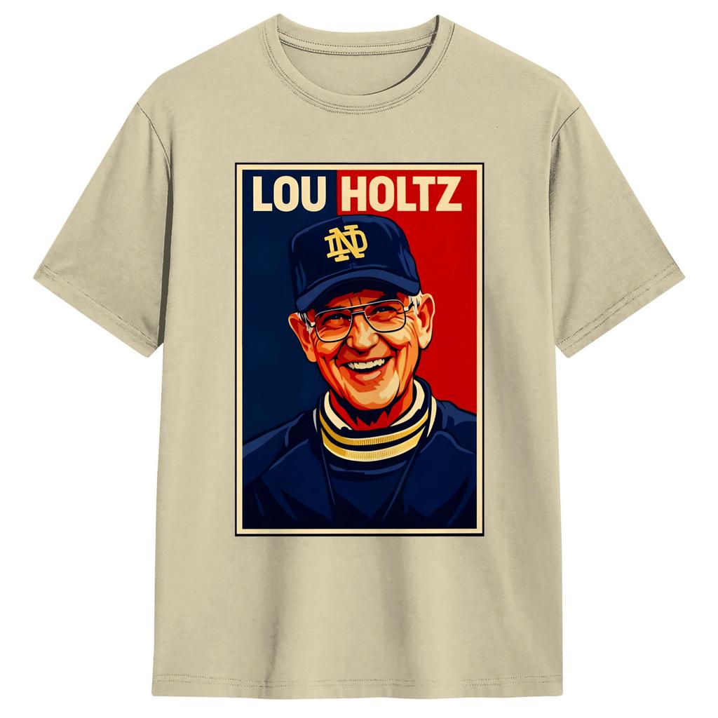 Unisex Lou Holtz Retro Style T Shirts  Cotton Clothes Casual Short Sleeve Crew Neck Tee Shirt Summer TShirts