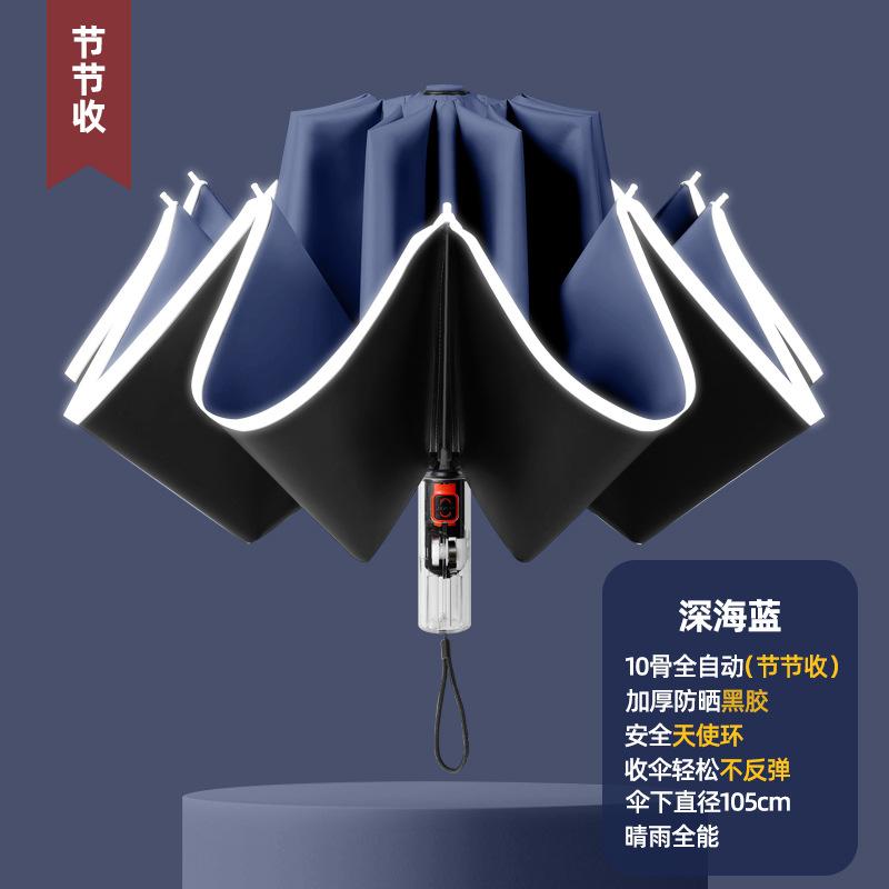 Fully automatic three-fold joint closing machine, hemming reflective strip reverse vinyl umbrella folding umbrella