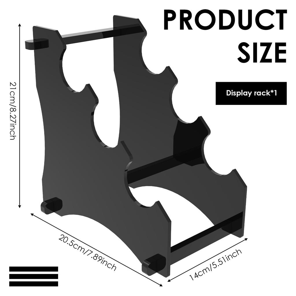3 Tier Acrylic Katana Stand Holder Sabre Samurai Dragon Sword Display Holder Organizer Japanese Katana Storage Rack Decoration