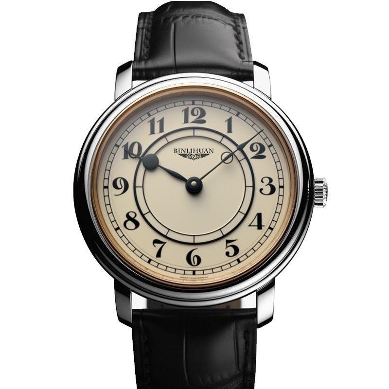 Business Casual Quartz Watch For Men With Waterproof Leather Strap