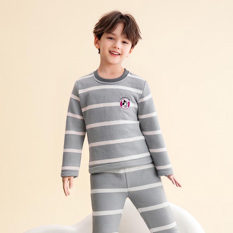 Fenteng Boys' Anti-Static Fleece-Lined Pajama Set