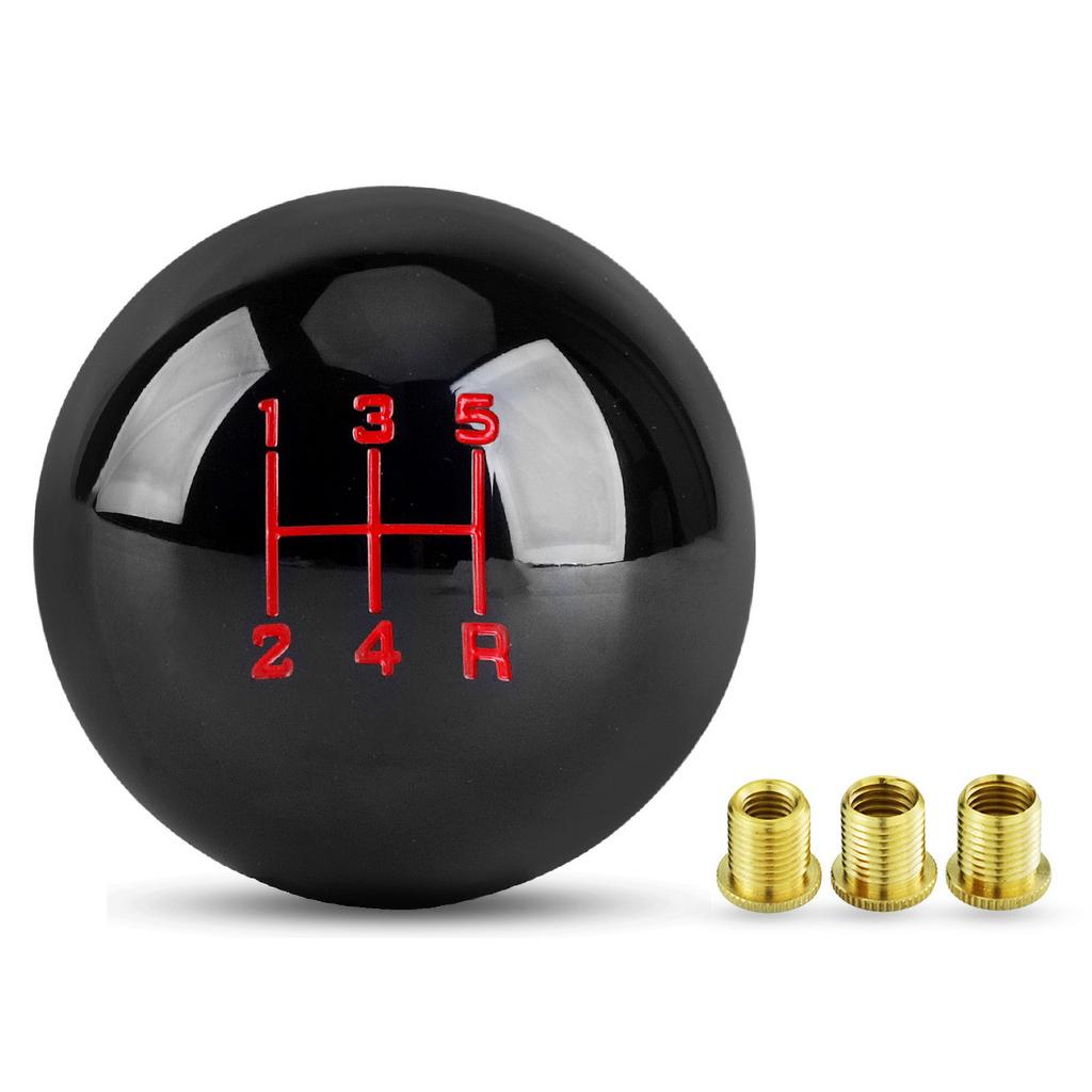 Universal Real Carbon Fiber Car Gear Shift Knob Head Shifter Aluminum Round Ball Shape M8x1.25 M10x1.25 /x1.5 Shift Lever knob