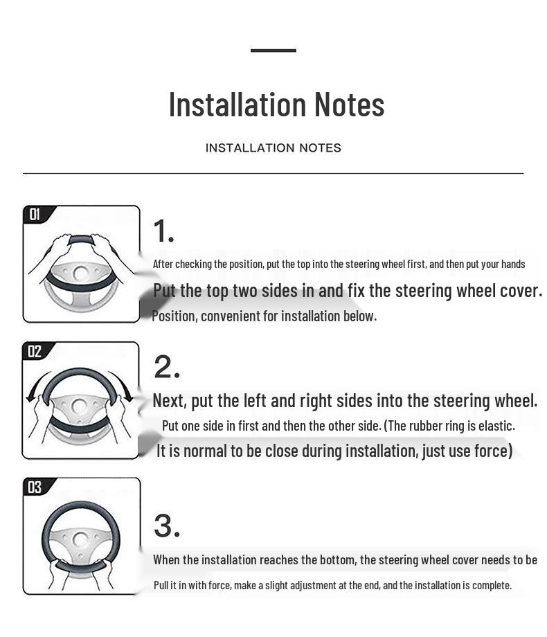 Xpeng Motors Genuine Leather Steering Wheel Cover for P7, P5, G3, G9 - All Season Grip