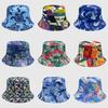 Dye Fisherman Tie Hat Uv Protection Assorted Colors Print Butterfly Cat Cap Leaf
