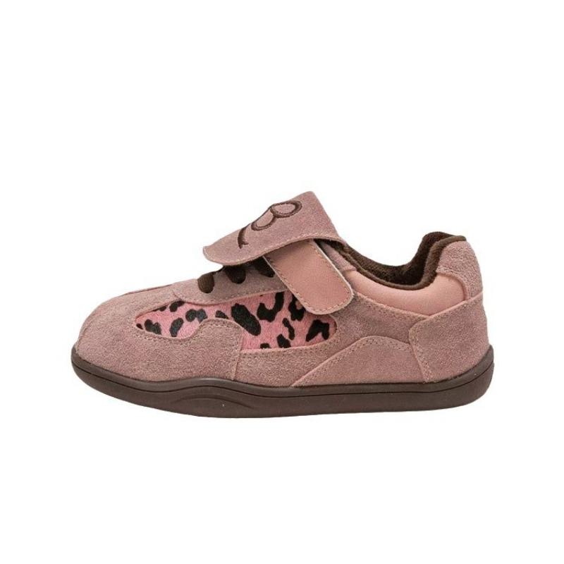 

Children s Lightweight Sports Shoes Girls Leopard Print Sneakers Boys Velvet German Training Shoes 23 рожевий