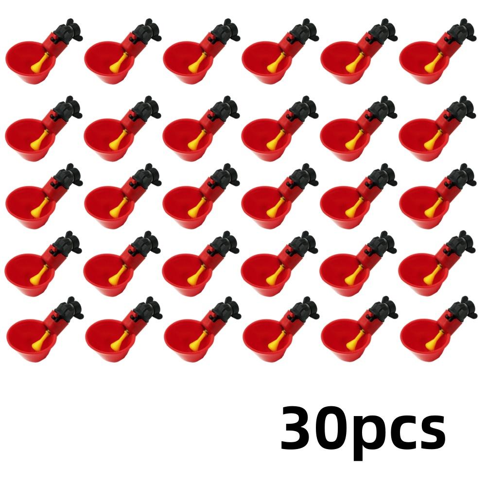 10/20/30pcs Chicken Water Dispenser Leak Proof Automatic Drinking Water Feeding Bowl for Chickens Quails Birds Breeding Supplies