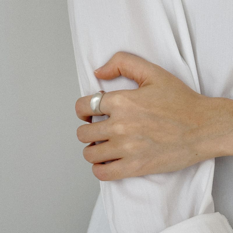 Oar [Silver925] Oar Cloud Volume Ring [Matte Silver]