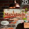 2D Flat, Retro Aluminum Plate, Decorative Plaque & Statues, Marrakech, Retro Home Decor, Vintage Wall Art, City Sign