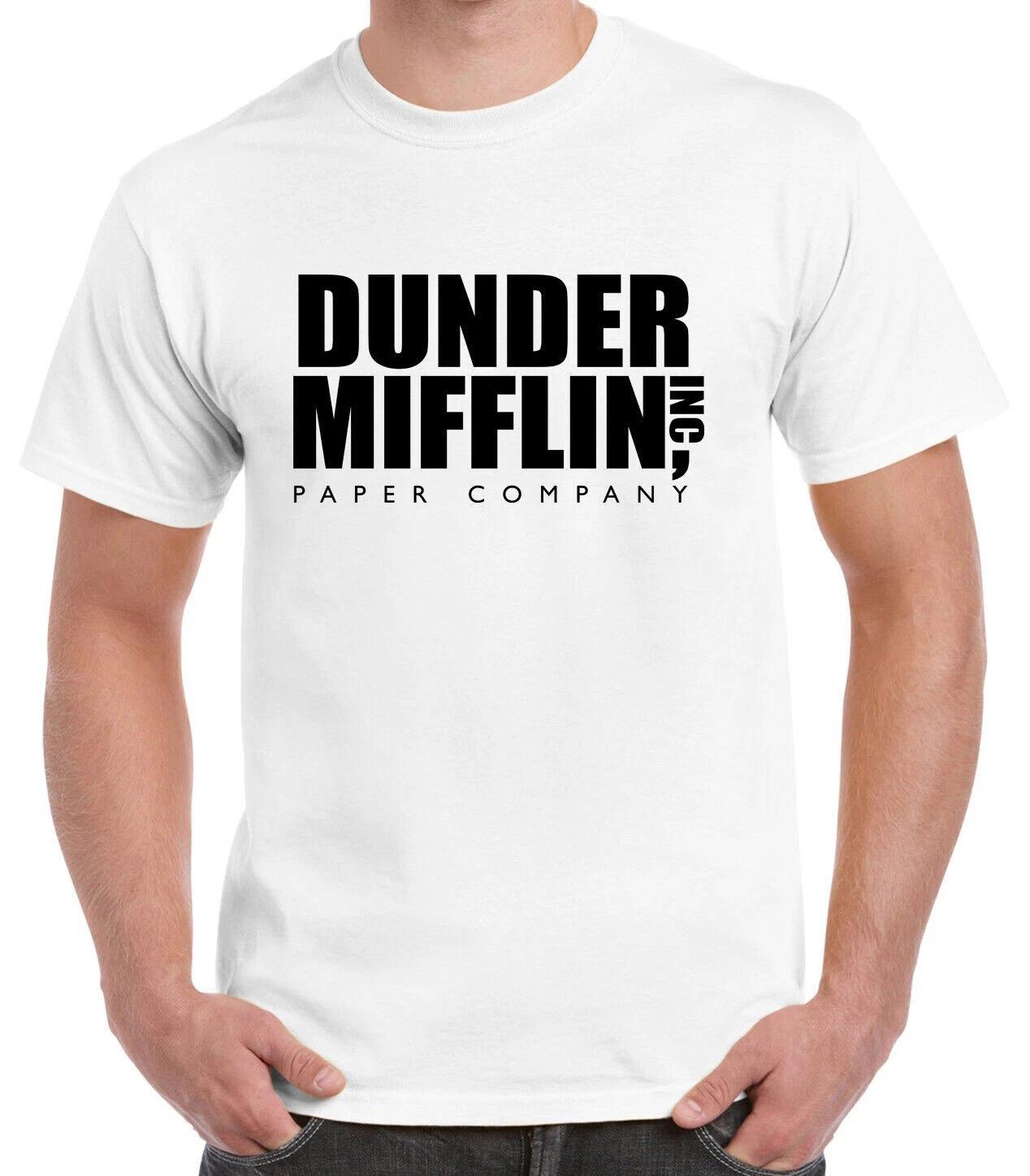 DUNDER MIFFLIN INC - FUNNY OFFICE SLOGAN Mens Womens Kids T-Shirt S