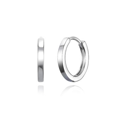 Silver 925 Simple Basic One-Touch Ring Earrings Gisvee139