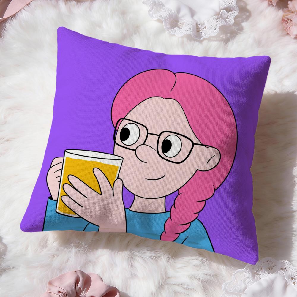 cartoon Pop Man Cushion Cover Premium Comfort Reversible Pillow Cove -Two in One Design for Any Room & Car Interior