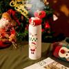 1-5PCS 500ml Christmas Thermos Cup Stainless Steel Vacuum Water Bottle with Lid Elk Santa Thermos Cup Christmas Gift Christmas