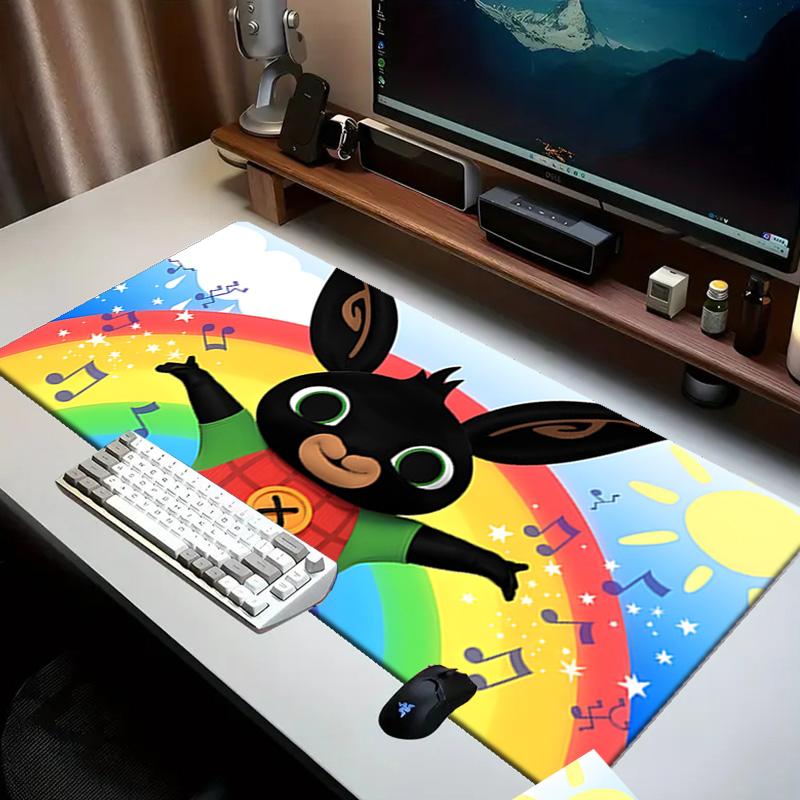 Rainbow Bing Friends Singing   Mouse Pad Office Desk Mat, Gaming Mouse Pad Mousepad, Keyboard pad,Heavy-Duty Non-Slip Rubber Backing, Gift