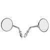 2pcs Motorcycle Handlebar Mirrors Rearview End Bar Foldable Round 360 degrees  Adjustable