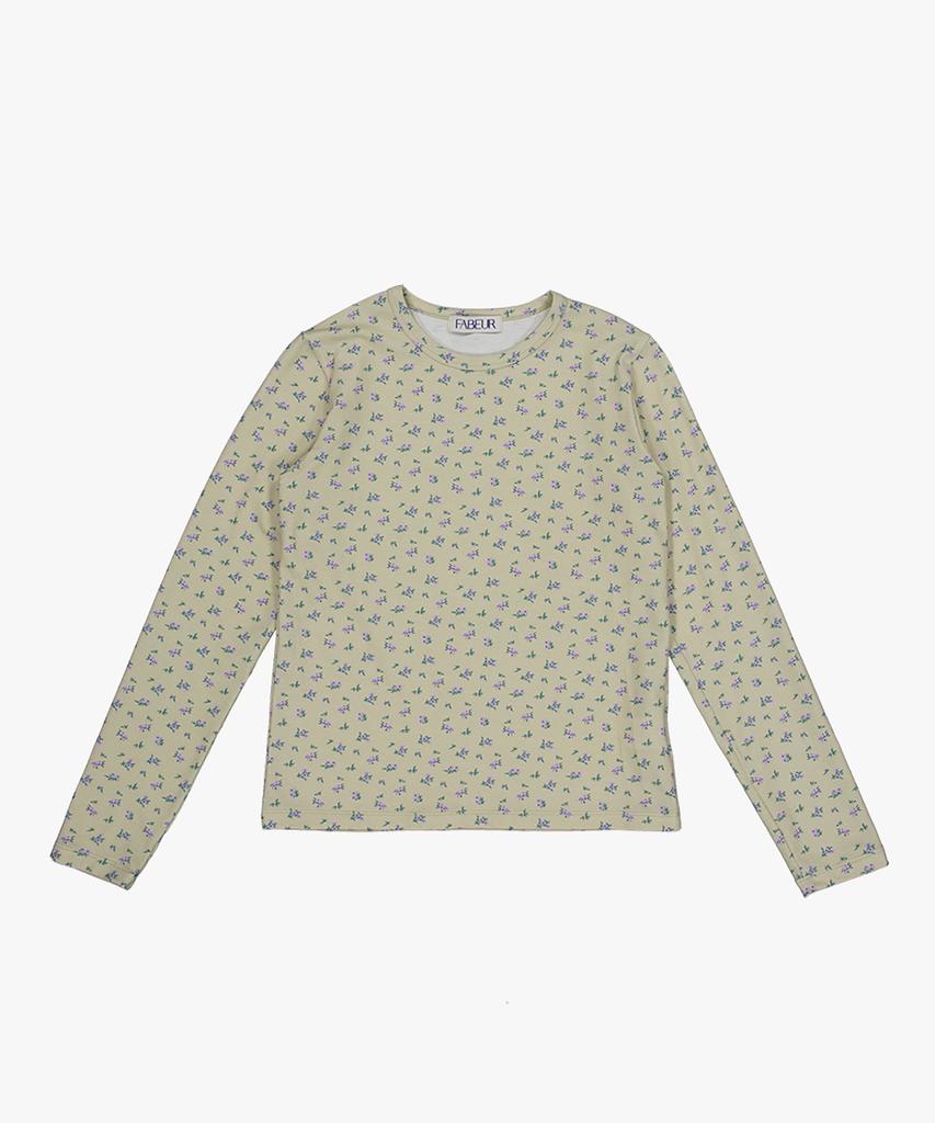 Pabeo Flower Pattern T-Shirt (Yellow)