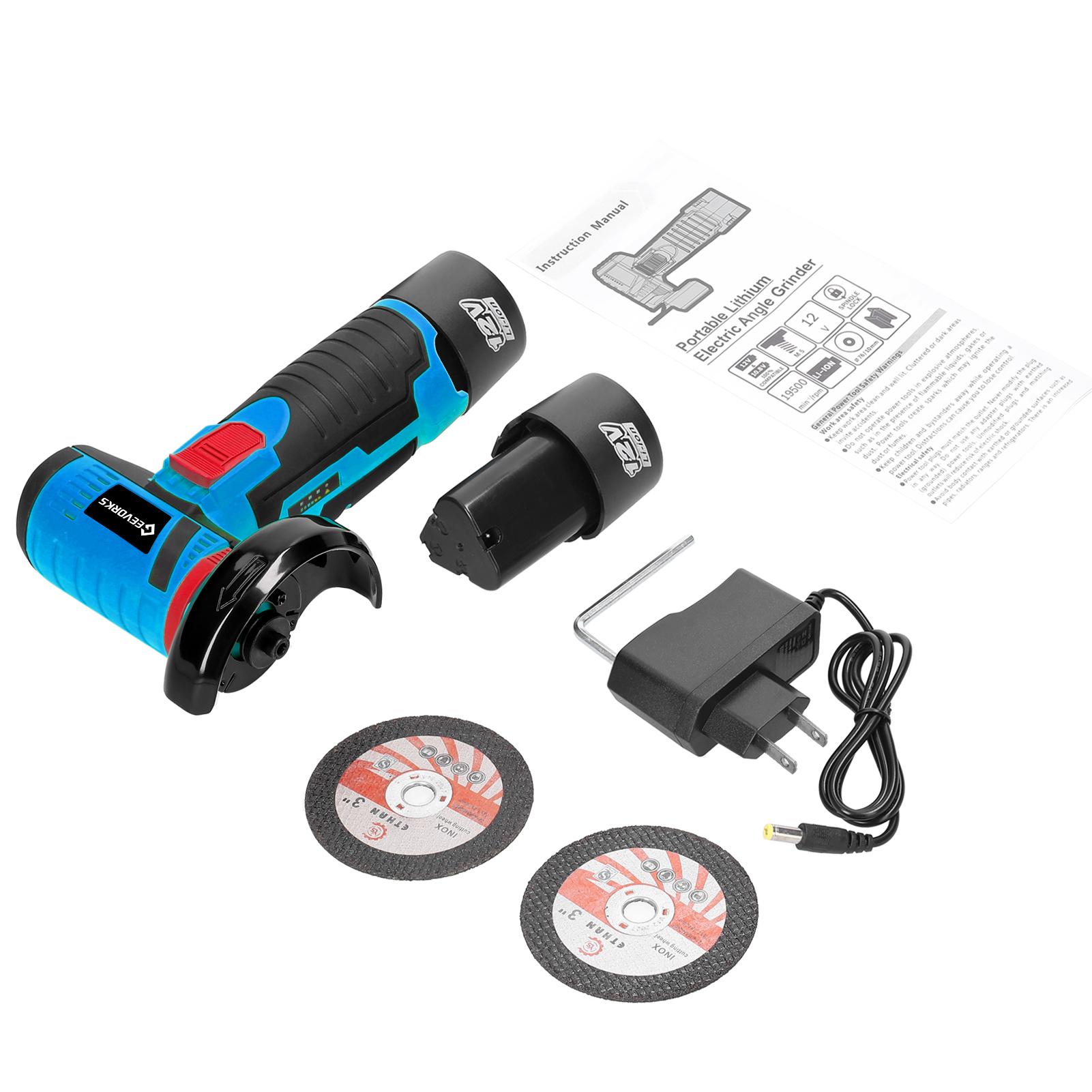 

Электрический шлифовальный инструмент, 19500 об/мин, многофункциональный мини-шлифовальный станок, ручной резак для резки, полировки 2pcs batteries US Plug разноцветный