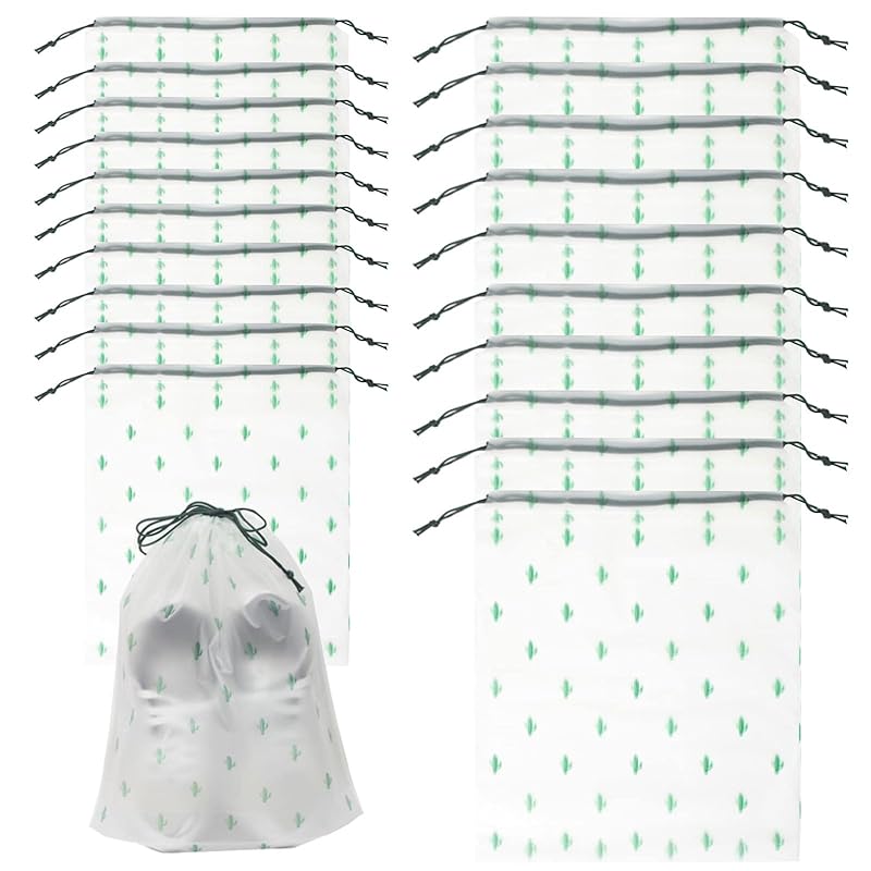

Plastic bag [20 pieces] vinyl waterproof drawstring bag translucent storage bag dustproof storage bag present bag storage bag waterproof bag purse