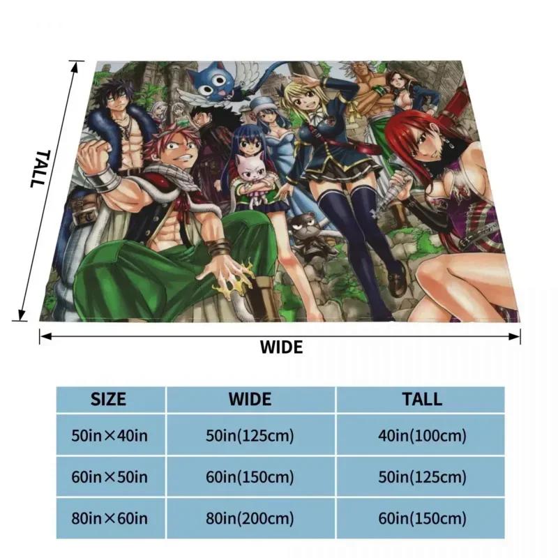 Natsu Erza Gray Lucy Happy Blankets Fairy Tail Anime Fuzzy Throw Blanket Summer Autumn Winter Decoration Soft Warm Bedspreads