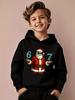 Boys' Christmas Cartoon Casual Hoodie with a Comfortable Fit And a 67 Number Print Pattern [Additions Not Included]